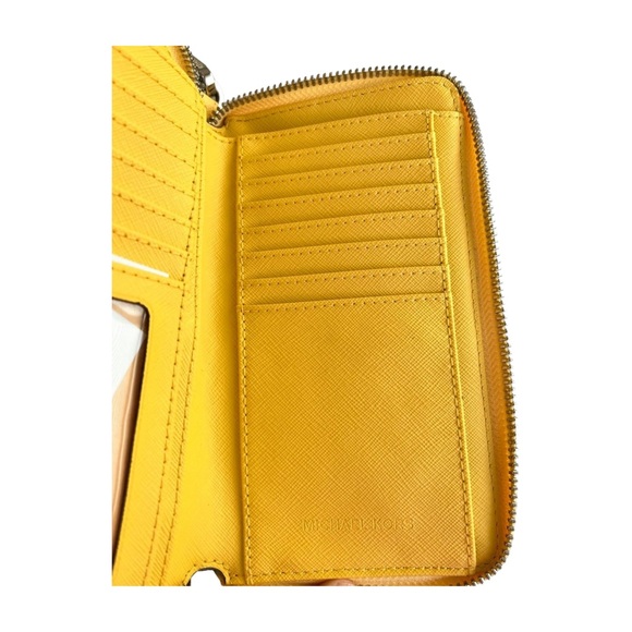 Michael Kors Sunshine Wristlet Phone Holder 35S0STVL2L Jet Set Travel Leather - Picture 5 of 8